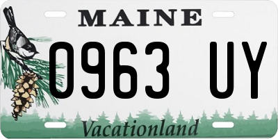 ME license plate 0963UY
