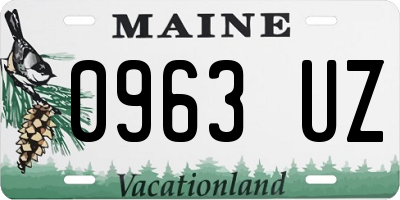 ME license plate 0963UZ