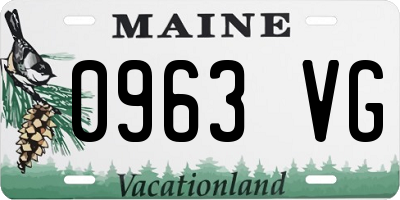 ME license plate 0963VG