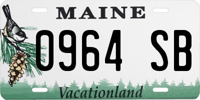 ME license plate 0964SB