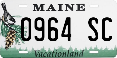 ME license plate 0964SC