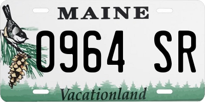 ME license plate 0964SR
