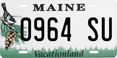 ME license plate 0964SU