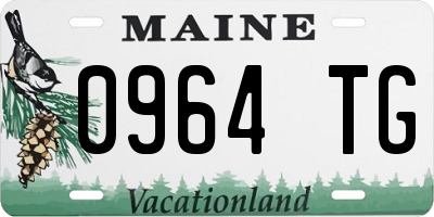 ME license plate 0964TG