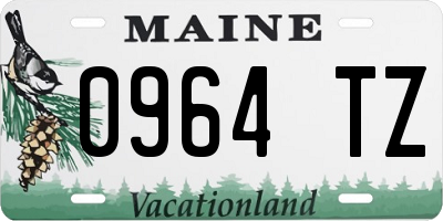 ME license plate 0964TZ