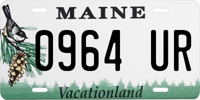ME license plate 0964UR