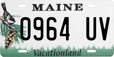 ME license plate 0964UV