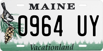 ME license plate 0964UY