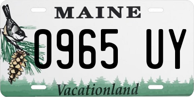 ME license plate 0965UY