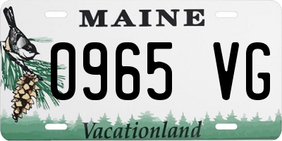 ME license plate 0965VG