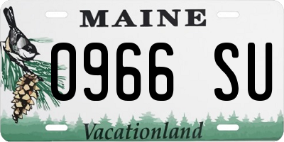 ME license plate 0966SU