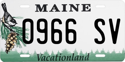 ME license plate 0966SV