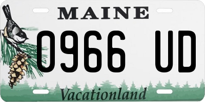 ME license plate 0966UD
