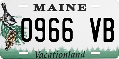 ME license plate 0966VB