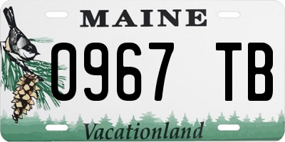 ME license plate 0967TB