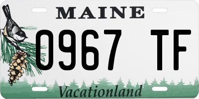 ME license plate 0967TF