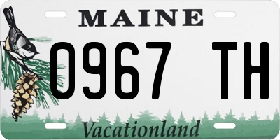 ME license plate 0967TH