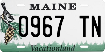 ME license plate 0967TN