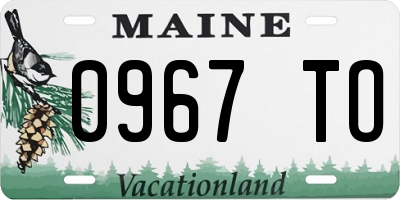 ME license plate 0967TO