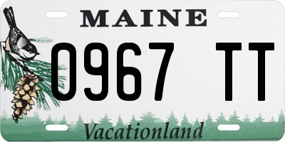 ME license plate 0967TT
