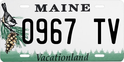 ME license plate 0967TV