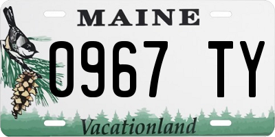 ME license plate 0967TY