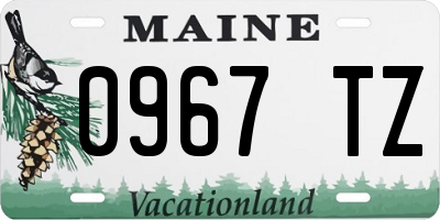 ME license plate 0967TZ