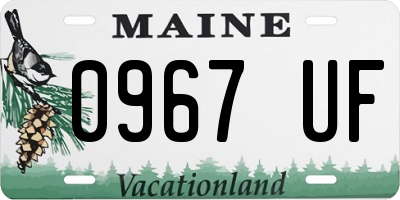 ME license plate 0967UF