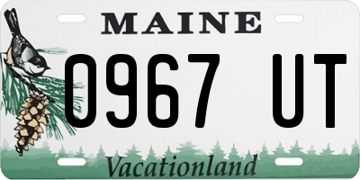 ME license plate 0967UT