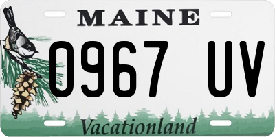 ME license plate 0967UV