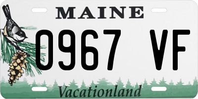 ME license plate 0967VF