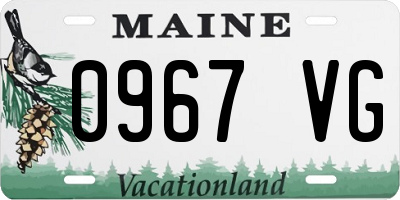 ME license plate 0967VG