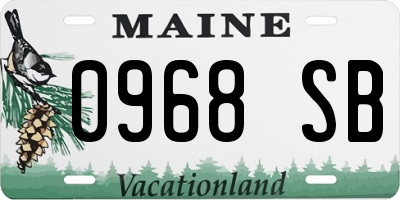 ME license plate 0968SB