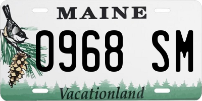 ME license plate 0968SM