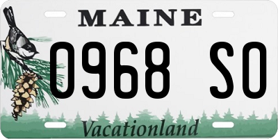 ME license plate 0968SO