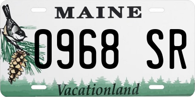 ME license plate 0968SR