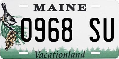 ME license plate 0968SU