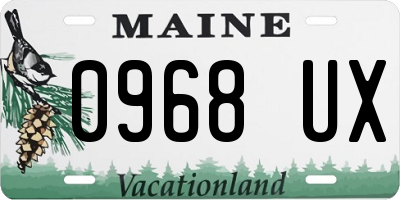 ME license plate 0968UX