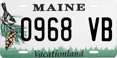 ME license plate 0968VB