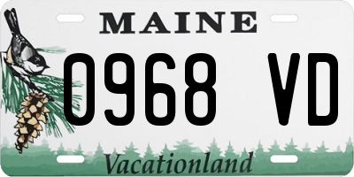 ME license plate 0968VD