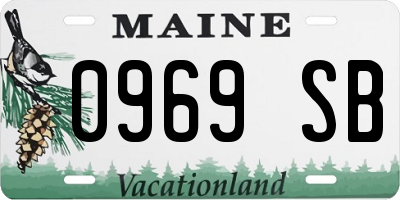 ME license plate 0969SB