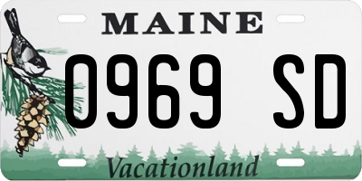 ME license plate 0969SD