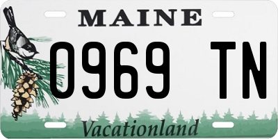 ME license plate 0969TN