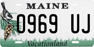 ME license plate 0969UJ