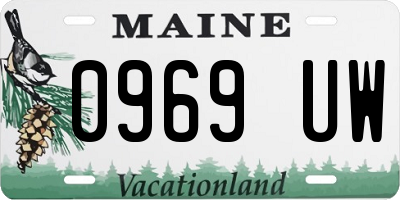 ME license plate 0969UW