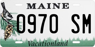 ME license plate 0970SM