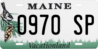 ME license plate 0970SP