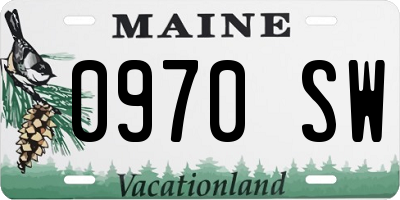 ME license plate 0970SW