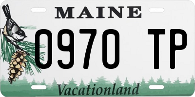 ME license plate 0970TP