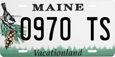 ME license plate 0970TS